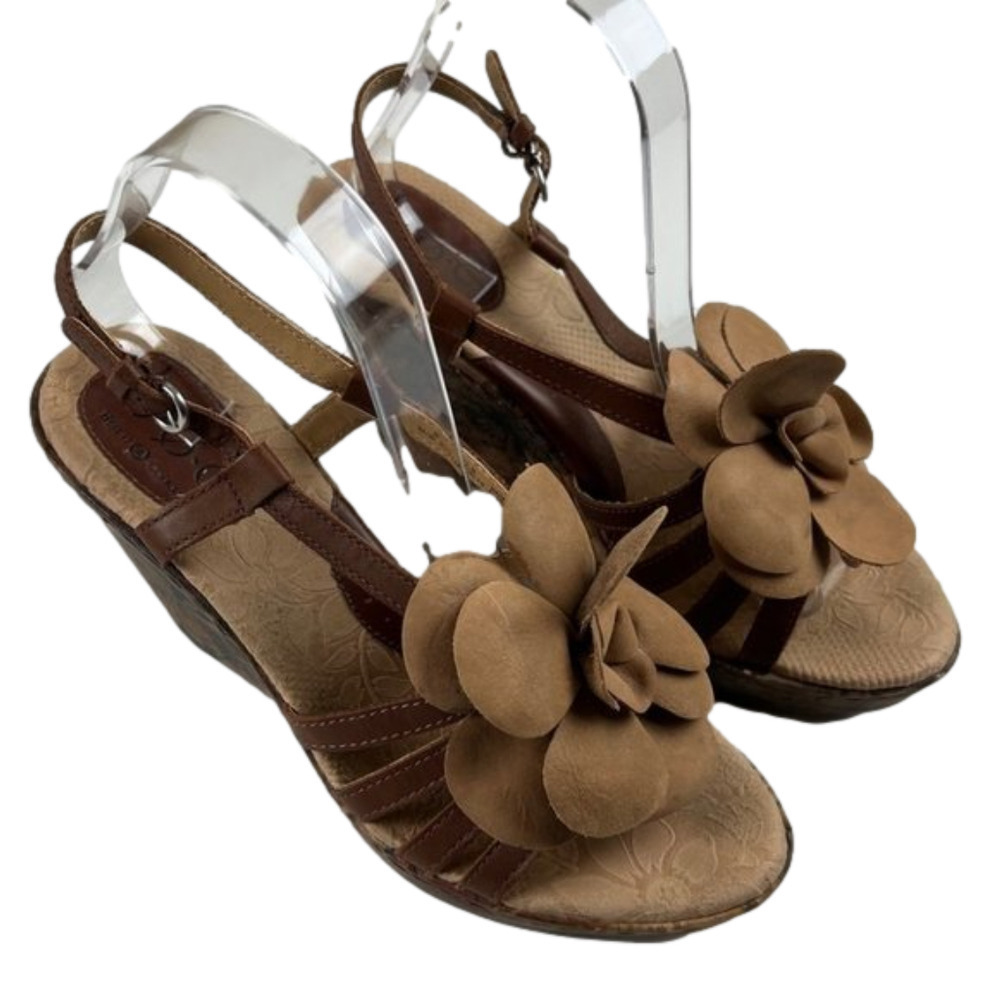 b.o.c. Born Concepts Suede Floral Wedges